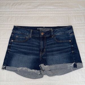 American Eagle Outfitters Blue Jean Shorts Distressed Cut-Off